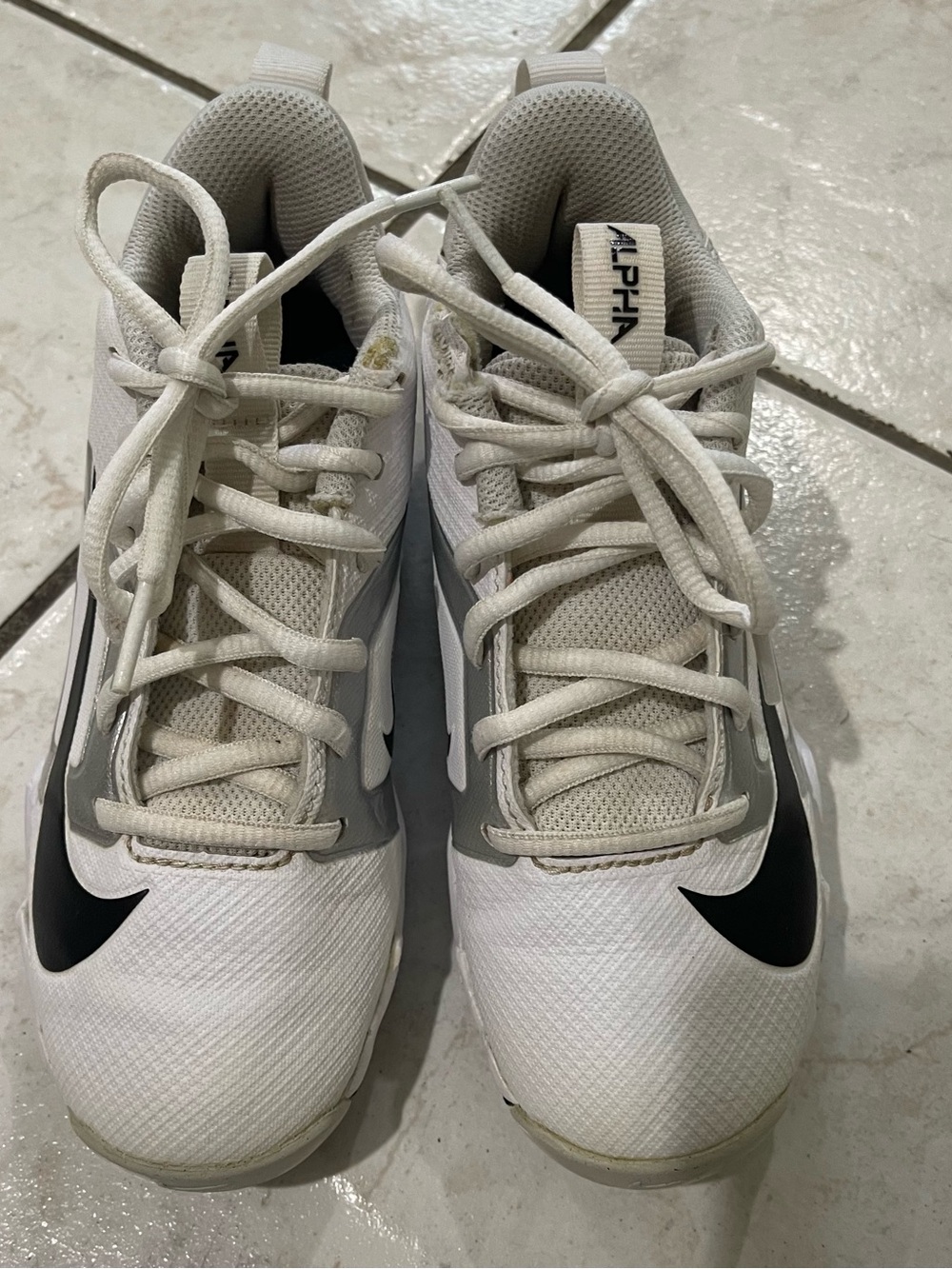 Nike Kid’s White & Black Alpha Soccer Cleats